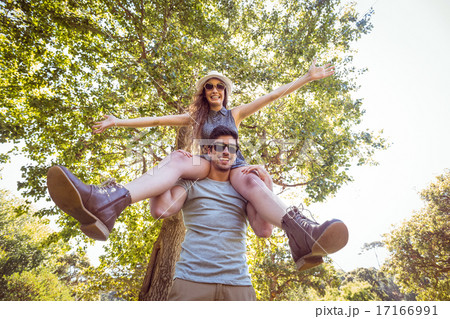 Cute couple in the park Cute couple in the park 17166991