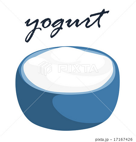 low fat plain yogurt vector illustration. low fat plain yogurt vector illustration. 17167426