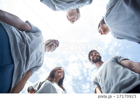 Volunteers friends talking together 17170925