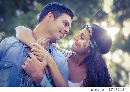 Cute couple in the park 17171184