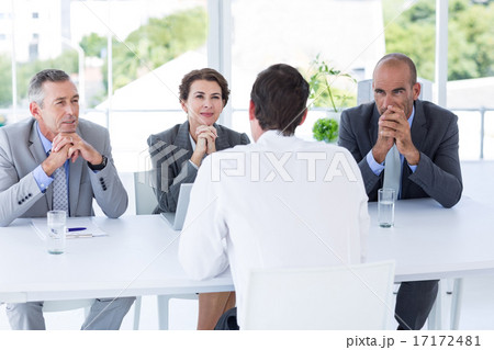 Interview panel listening to applicant 17172481