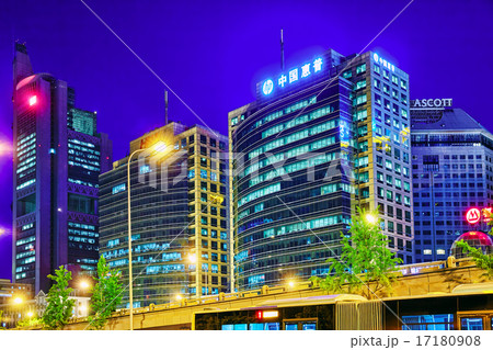 Evening, night modern Beijing  17180908