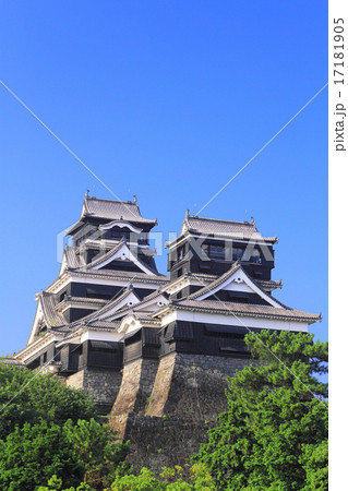 8月熊本 熊本城・大天守閣と小天守閣 17181905