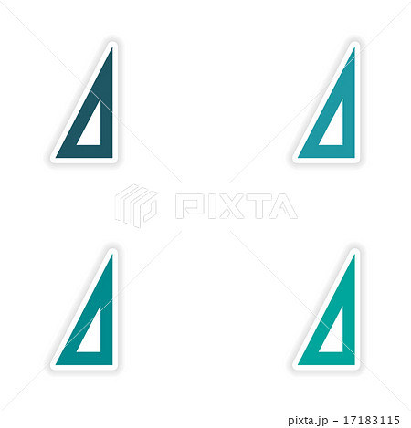 assembly realistic sticker design on paper ruler assembly realistic sticker design on paper ruler 17183115