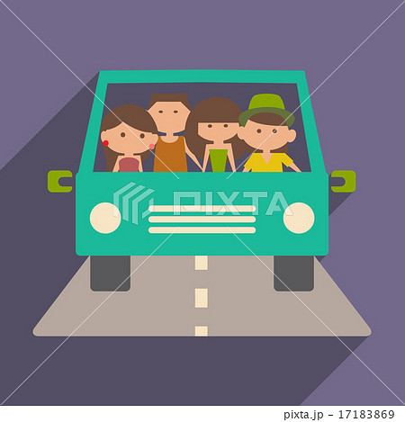 Flat with shadow icon and mobile application friendly travel Flat with shadow icon and mobile application friendly travel 17183869