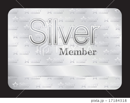 Silver member club card with small stars pattern Silver member club card with small stars pattern 17184318