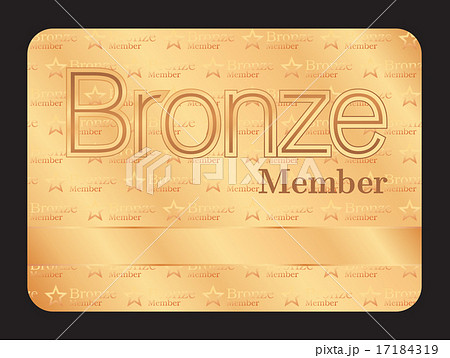 Bronze member club card with small stars pattern 17184319
