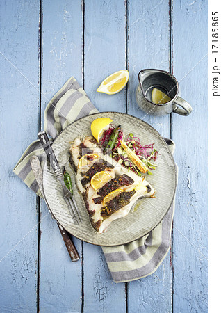 halibut fillet with herbs 17185865
