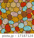Seamless circles hand-drawn pattern 17187128