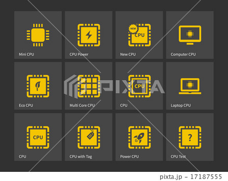 CPU, Central Processing Unit icons. 17187555