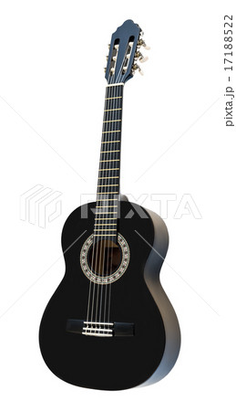 Classical Acoustic Guitar on a White Background 17188522
