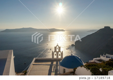 サントリーニ島、夕日 サントリーニ島、夕日 17189718