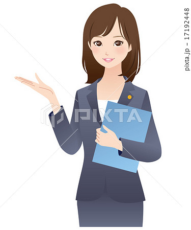 スーツを着た女性 弁護士のイラスト素材