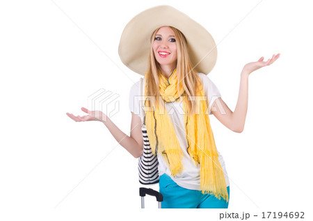 Young attractive woman ready for summer vacation 17194692