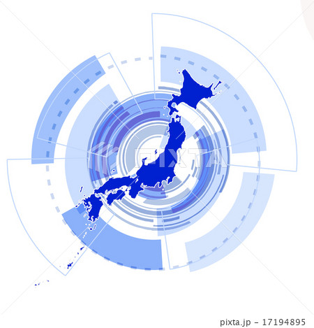日本ビジネス　日本地図　ビジネス背景　日本経済　先進的 17194895