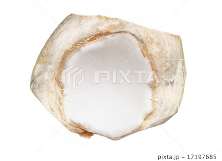 Half green coconut isolated 17197685