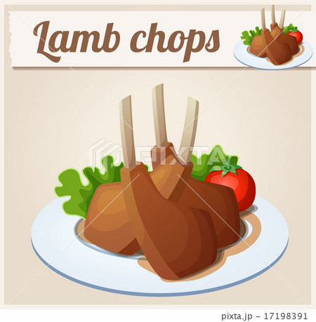 Lamb chops. Detailed Vector Icon 17198391
