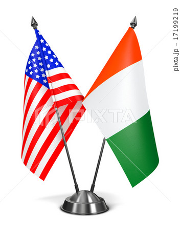 USA and Ivory Coast - Miniature Flags. USA and Ivory Coast - Miniature Flags. 17199219