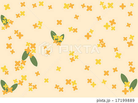 キンモクセイのシンプルな背景テクスチャのイラスト素材