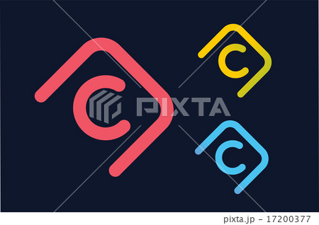 Vector C letter logo. Circle ring logo design. Abstract flow  17200377