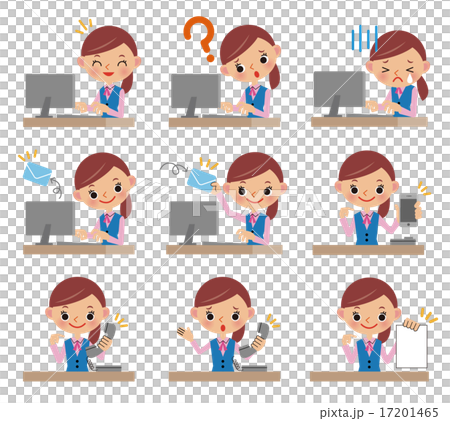 OL · Women's illustration set (9 types) 17201465