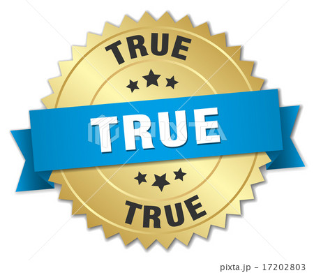 true 3d gold badge with blue ribbon 17202803