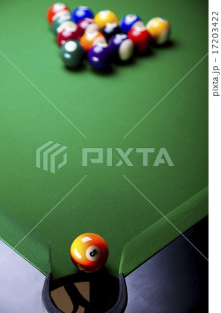 Close up shot of pool ball Close up shot of pool ball 17203422