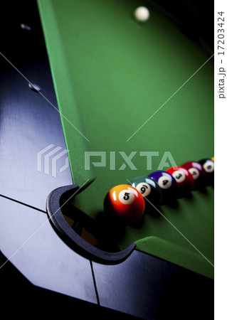 Close up shot of pool ball Close up shot of pool ball 17203424
