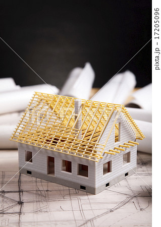 Architecture model and plans,natural colorful tone Architecture model and plans,natural colorful tone 17205096