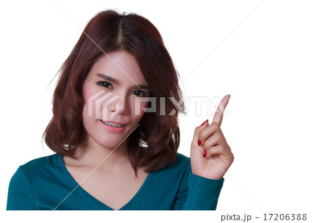woman point finger woman point finger 17206388