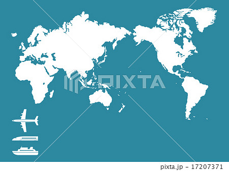 飛行機 新幹線 船 世界地図（日本中心）のイラスト素材 [17207371] - PIXTA