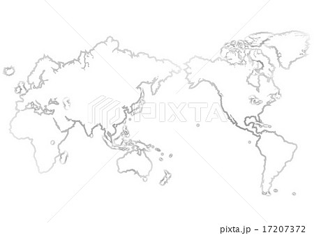 世界地図 日本中心 のイラスト素材