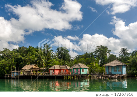 native houses on klong on Koh Chang Thailand native houses on klong on Koh Chang Thailand 17207916