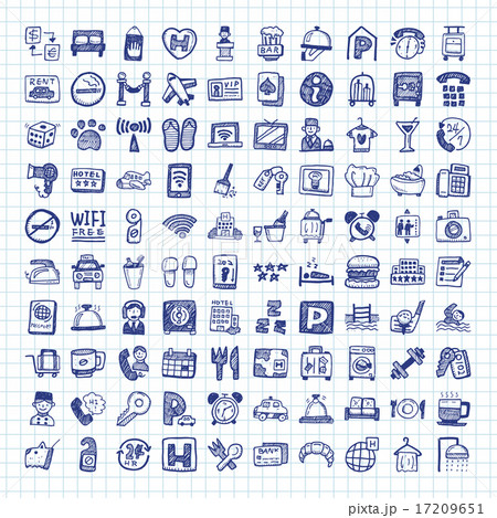 doodle hotel icons 17209651