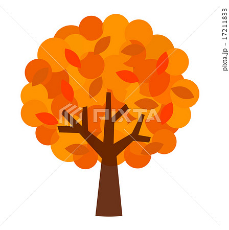秋の木のイラスト素材