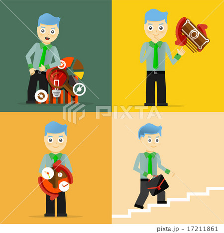 Set of businessman pose character concepts 17211861