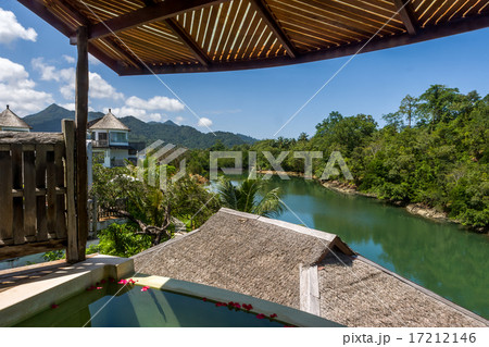 view from hotel pool onto klong on Koh Chang 17212146
