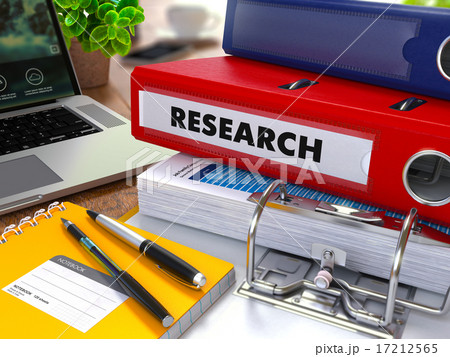 Red Ring Binder with Inscription Research. 17212565