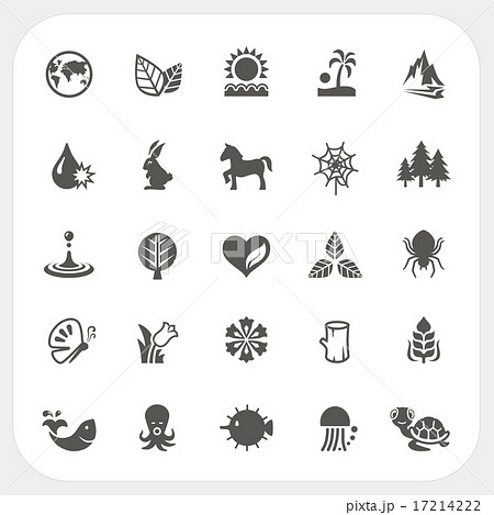 Nature icons set Nature icons set 17214222