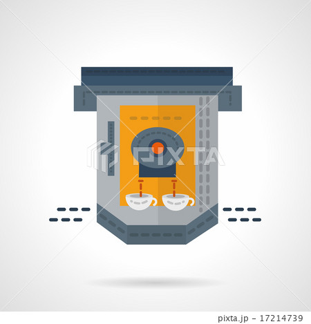 Coffee machine service flat vector icon 17214739
