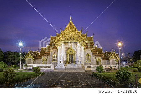 Landscape of Marble Temple in Bangkok , Thailand 17218920