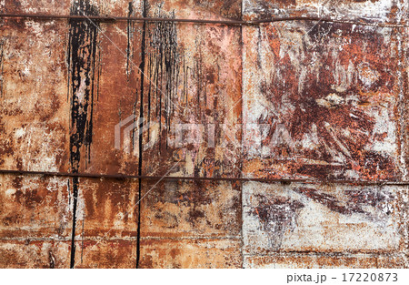 Old grunge metal wall with rust  texture 17220873