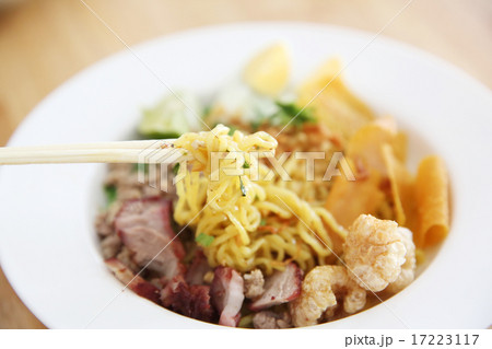 Thai food Tom yum noodle in Thai style 17223117