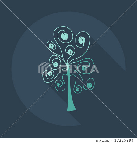 Flat modern design with shadow icon coffee tree 17225394