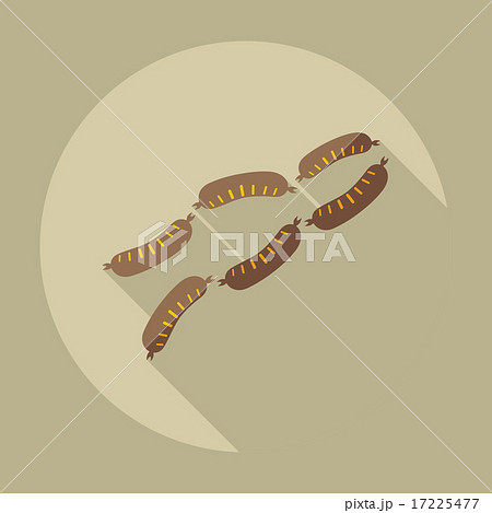 Flat modern design with shadow icons sausages 17225477
