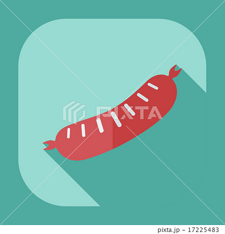 Flat modern design with shadow icons sausages 17225483