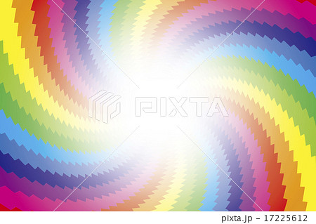 背景素材壁紙 虹色 レインボーカラー 七色 カラフル 渦巻き 螺旋状 らせん スパイラル 光 輝き のイラスト素材