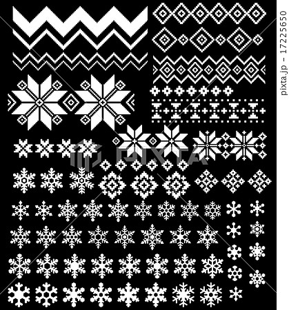 ノルディック柄のイラスト素材