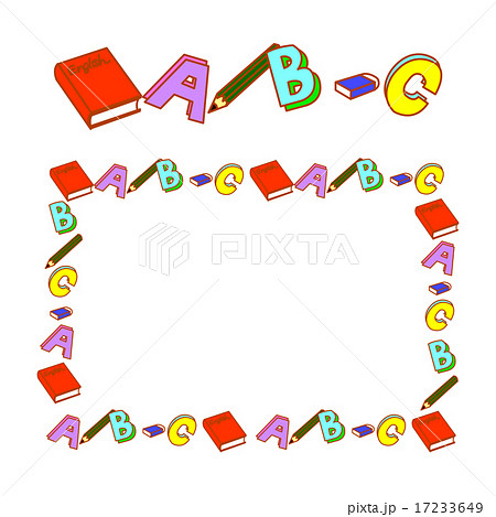 英語フレーム1のイラスト素材