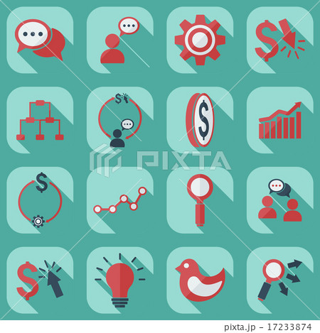 Flat modern design with shadow icons business icon 17233874